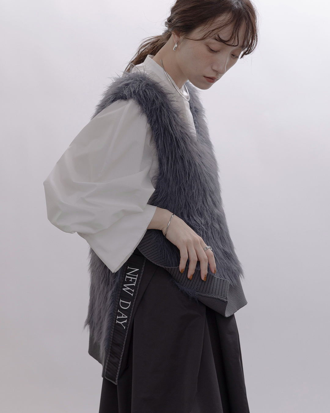 Japan Brand - Side Split Furry Vest (3 Colors)