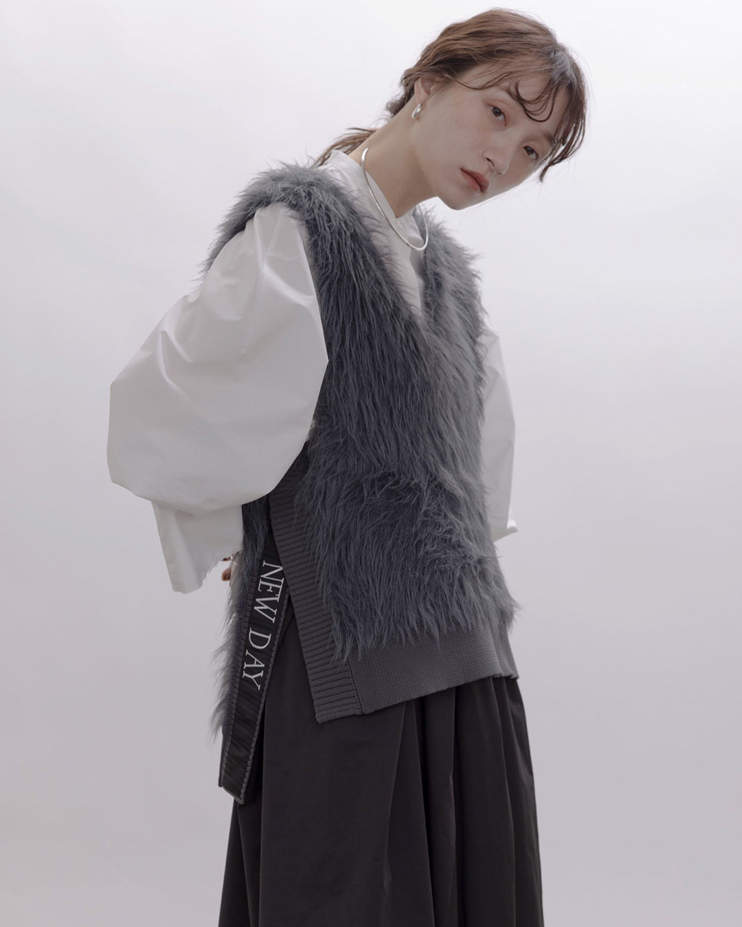 Japan Brand - Side Split Furry Vest (3 Colors)