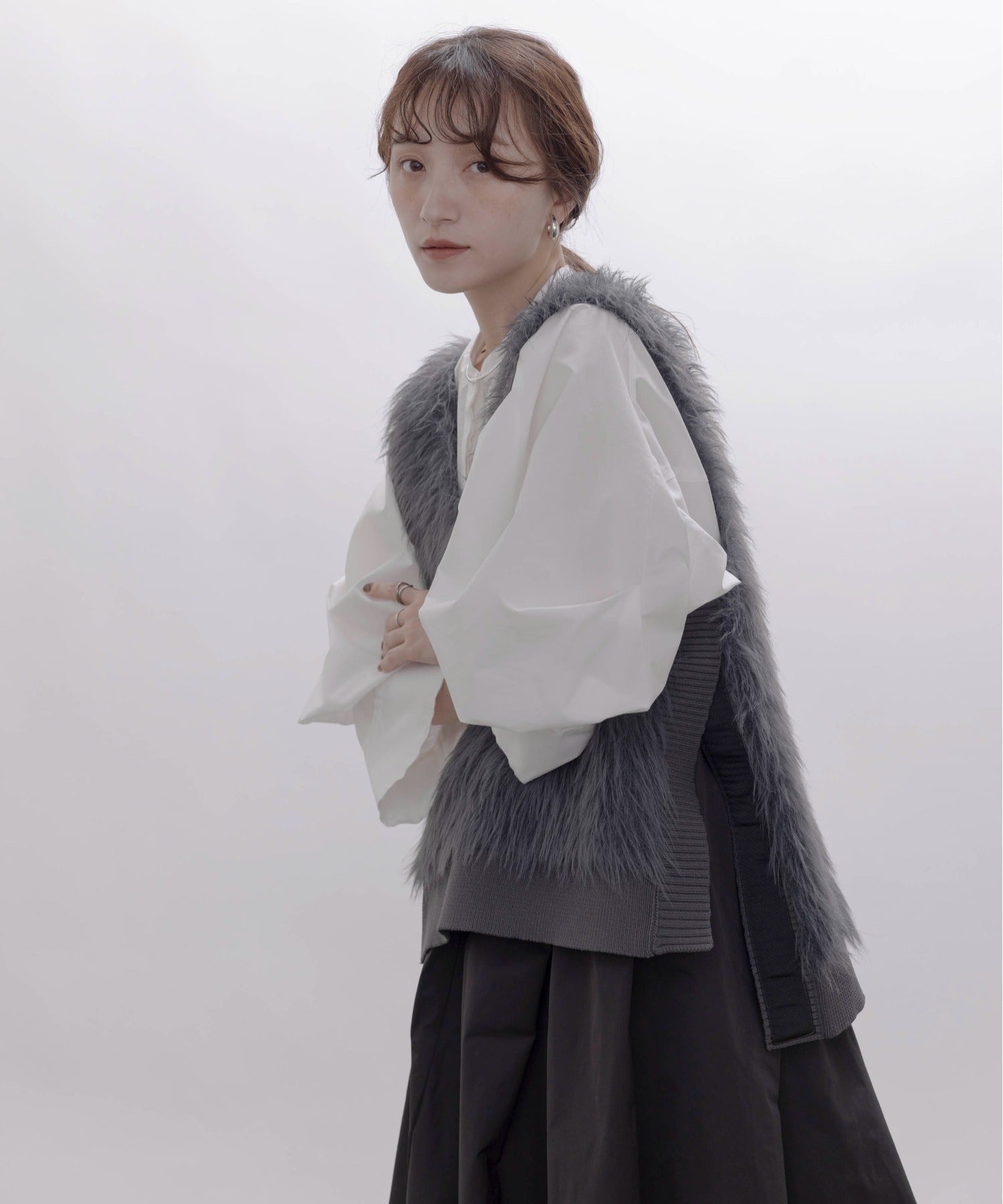 Japan Brand - Side Split Furry Vest (3 Colors)