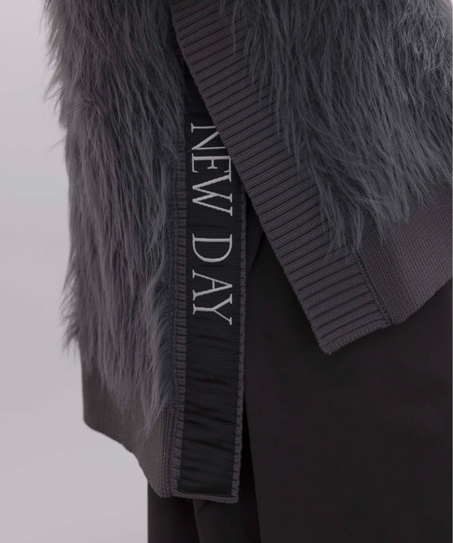 Japan Brand - Side Split Furry Vest (3 Colors)