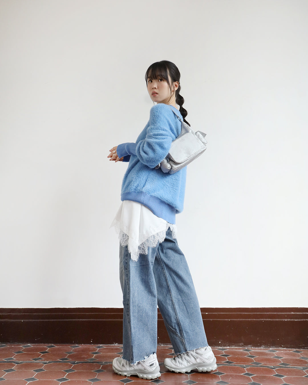 Japan Brand - Light Blue Fluffy Top