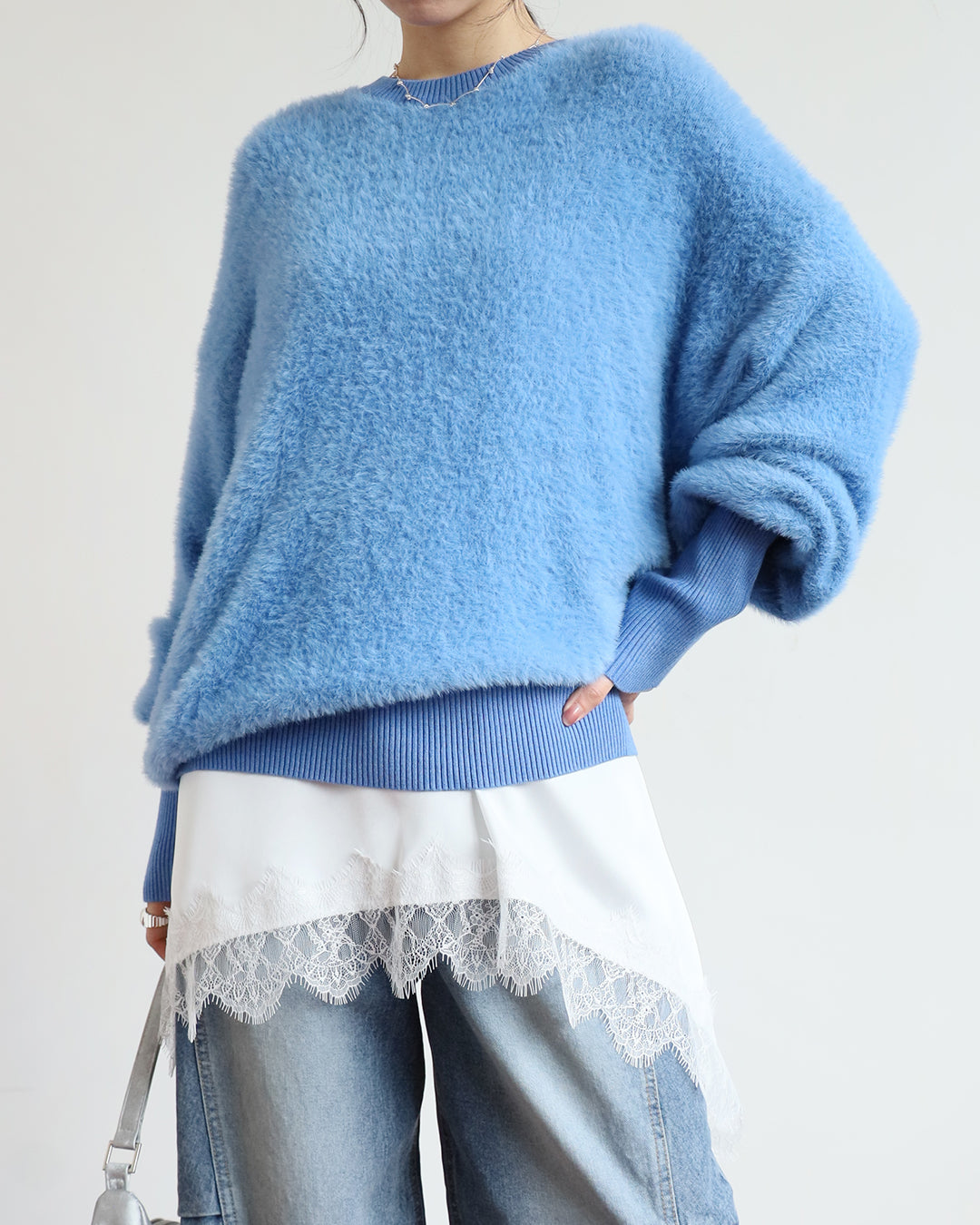 Japan Brand - Light Blue Fluffy Top