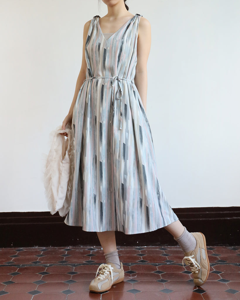 V-Neck Dress w/ Belt