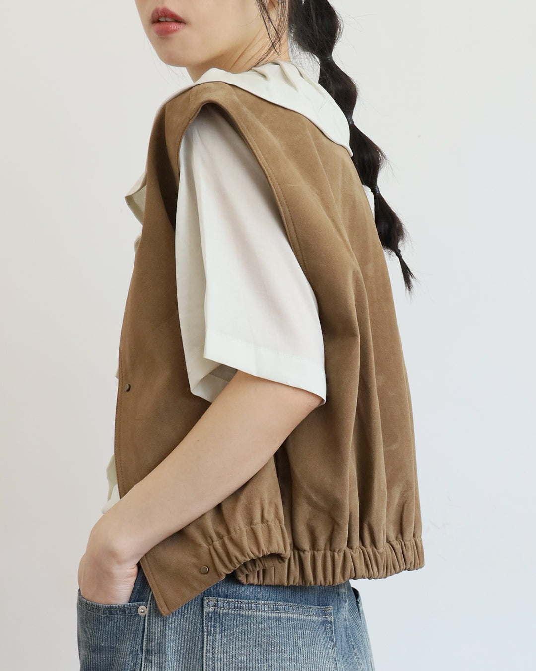 Pleated Collar Blouse (2 color)