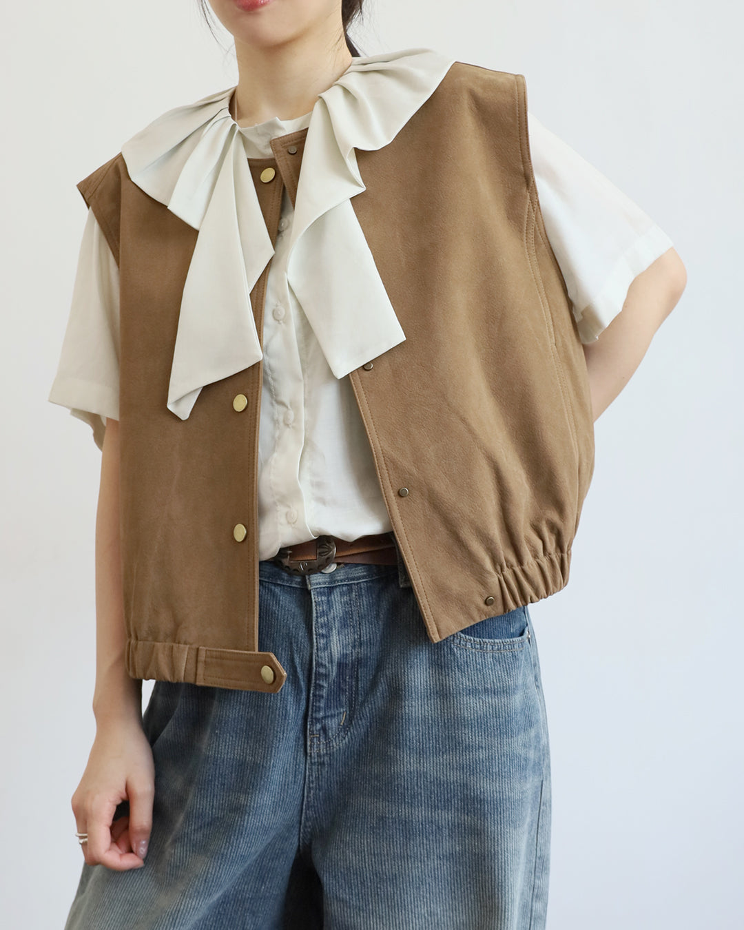 Faux Suede Vest (2 color)