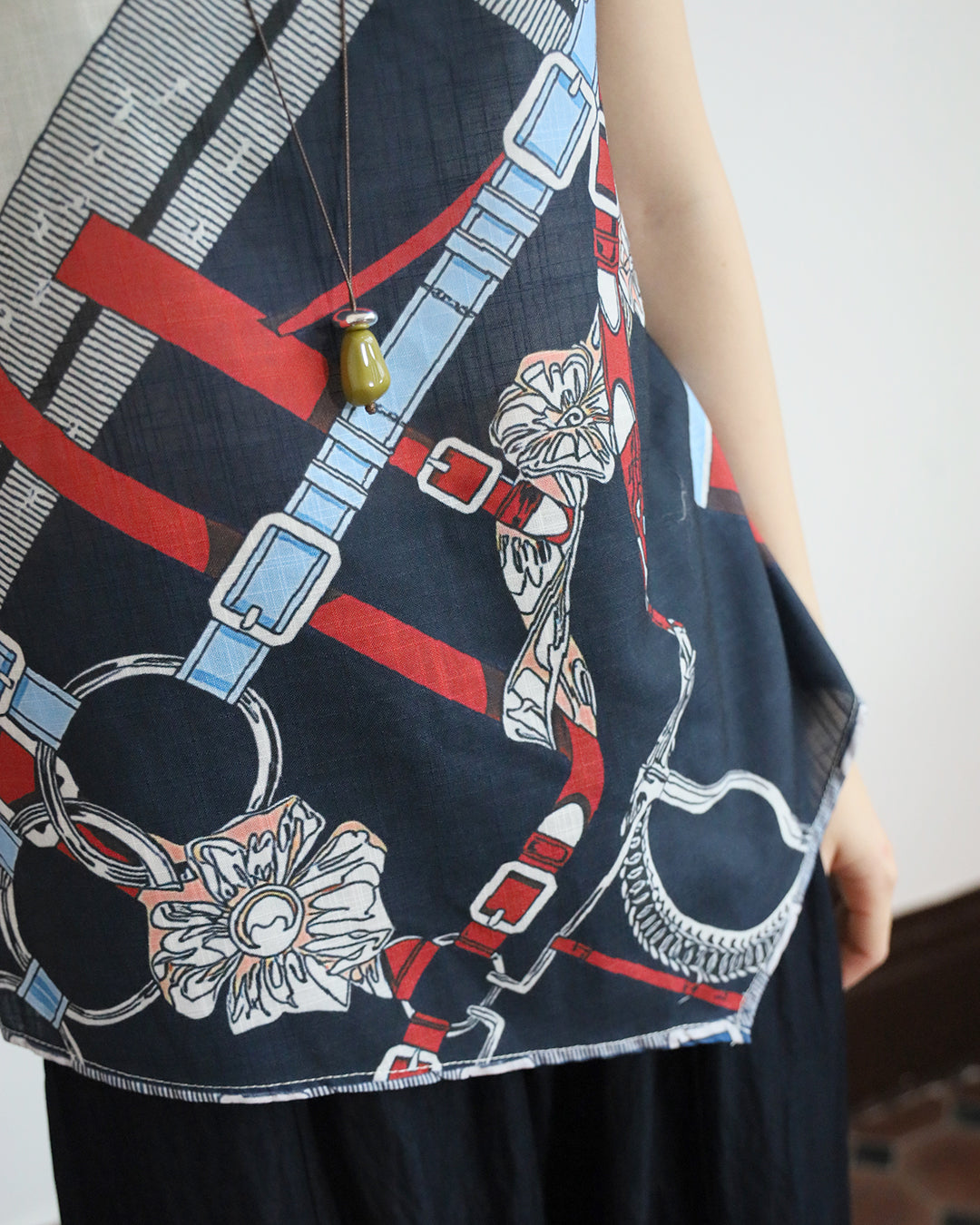Scarf Print Vest  (2 Colors)