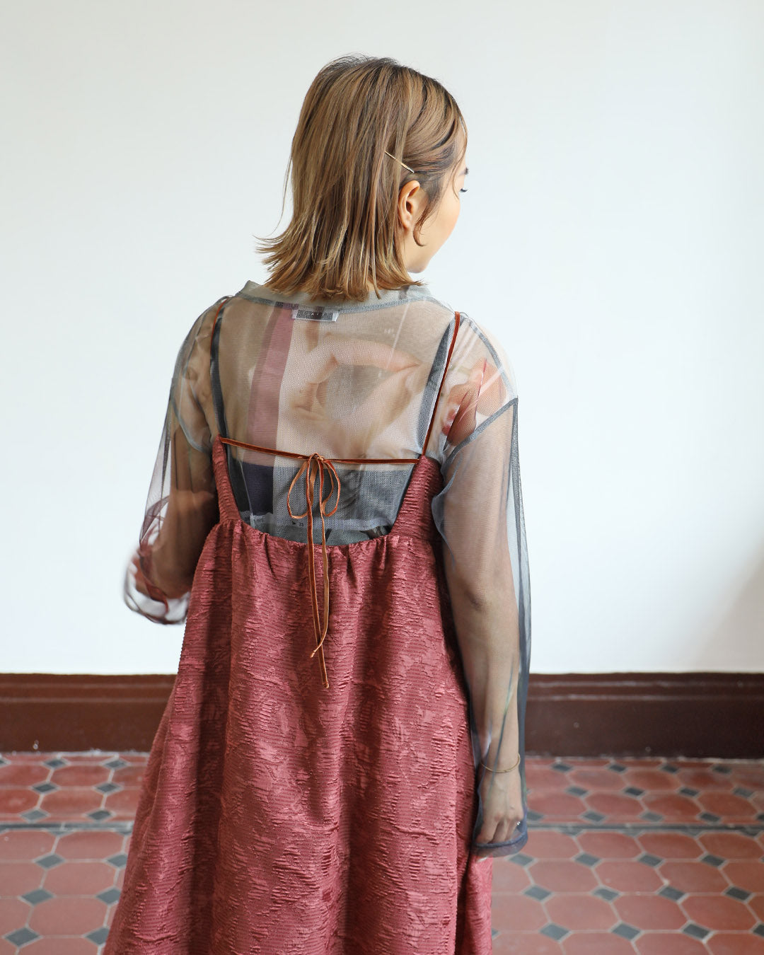 Pattern Mesh Top (2 Color)