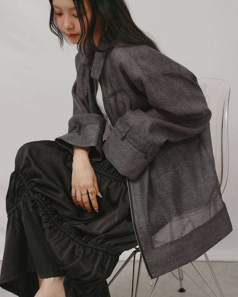 Japan Brand - Sheer Denim Shirt Jacket (2 colors)