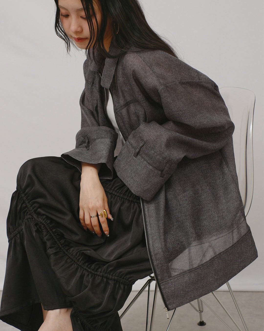 Japan Brand - Sheer Denim Shirt Jacket (2 colors)