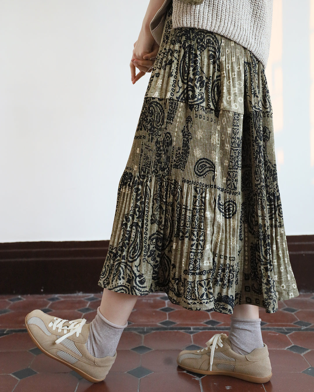 Japan Brand - Paisley Pleated Dress