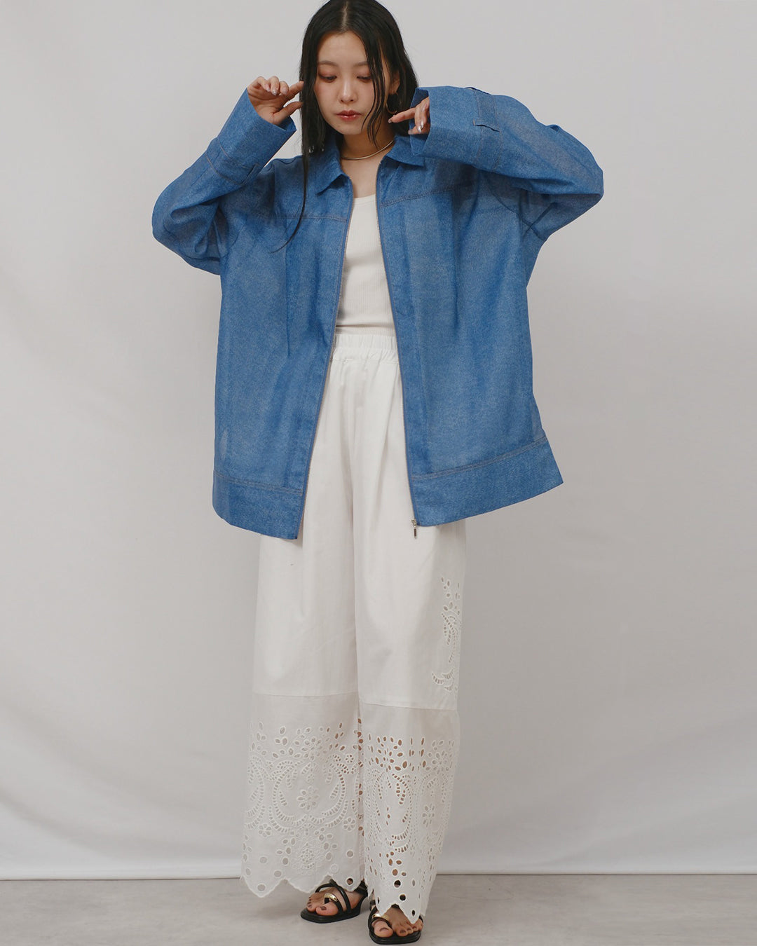 Japan Brand - Sheer Denim Shirt Jacket (2 colors)