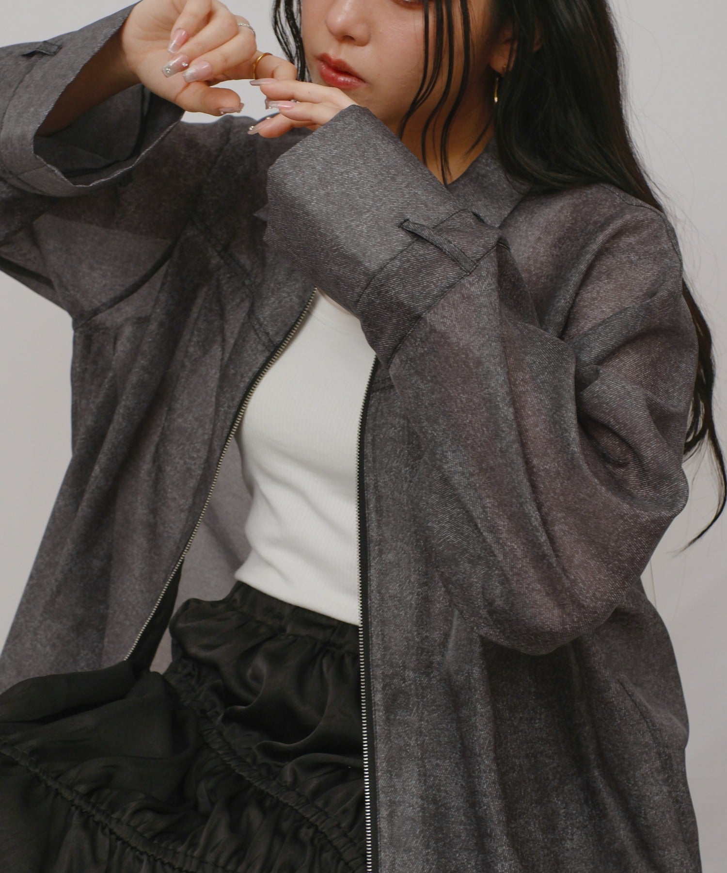 Japan Brand - Sheer Denim Shirt Jacket (2 colors)