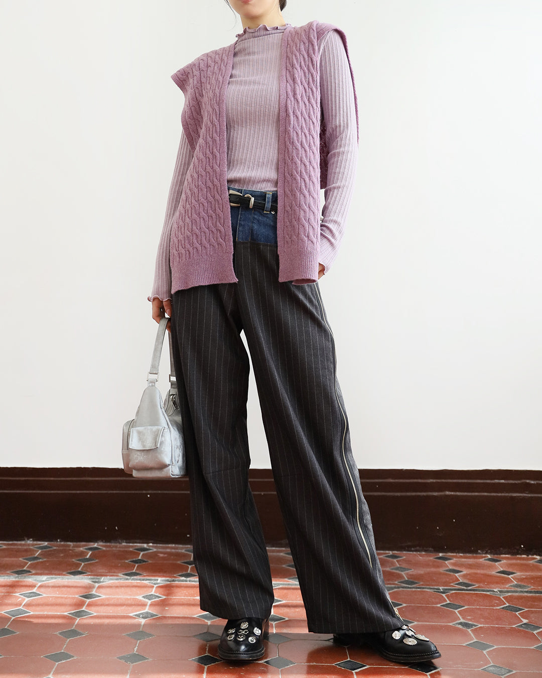 Ruffle Trim Ribbed Top (5 colors)