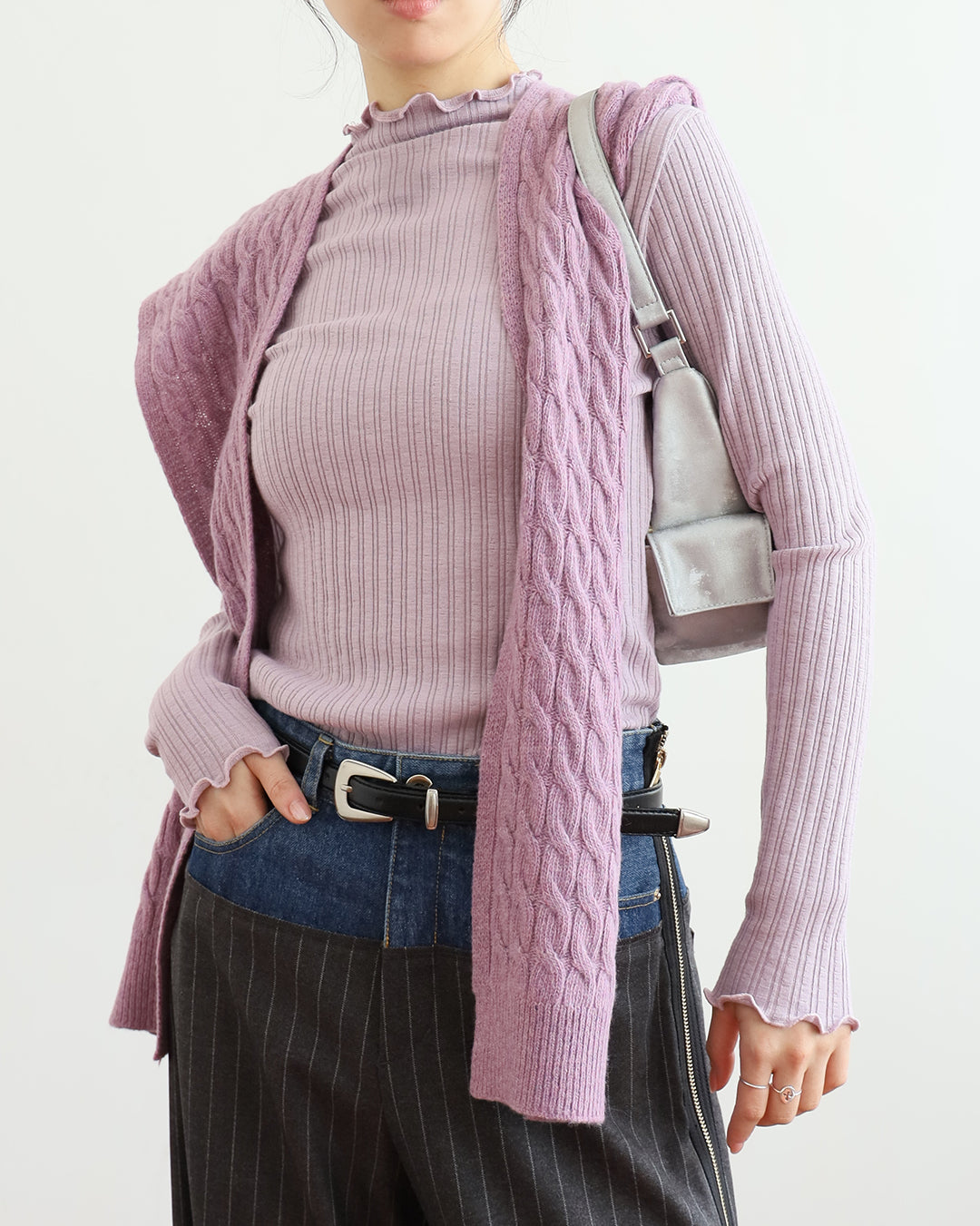 Ruffle Trim Ribbed Top (5 colors)