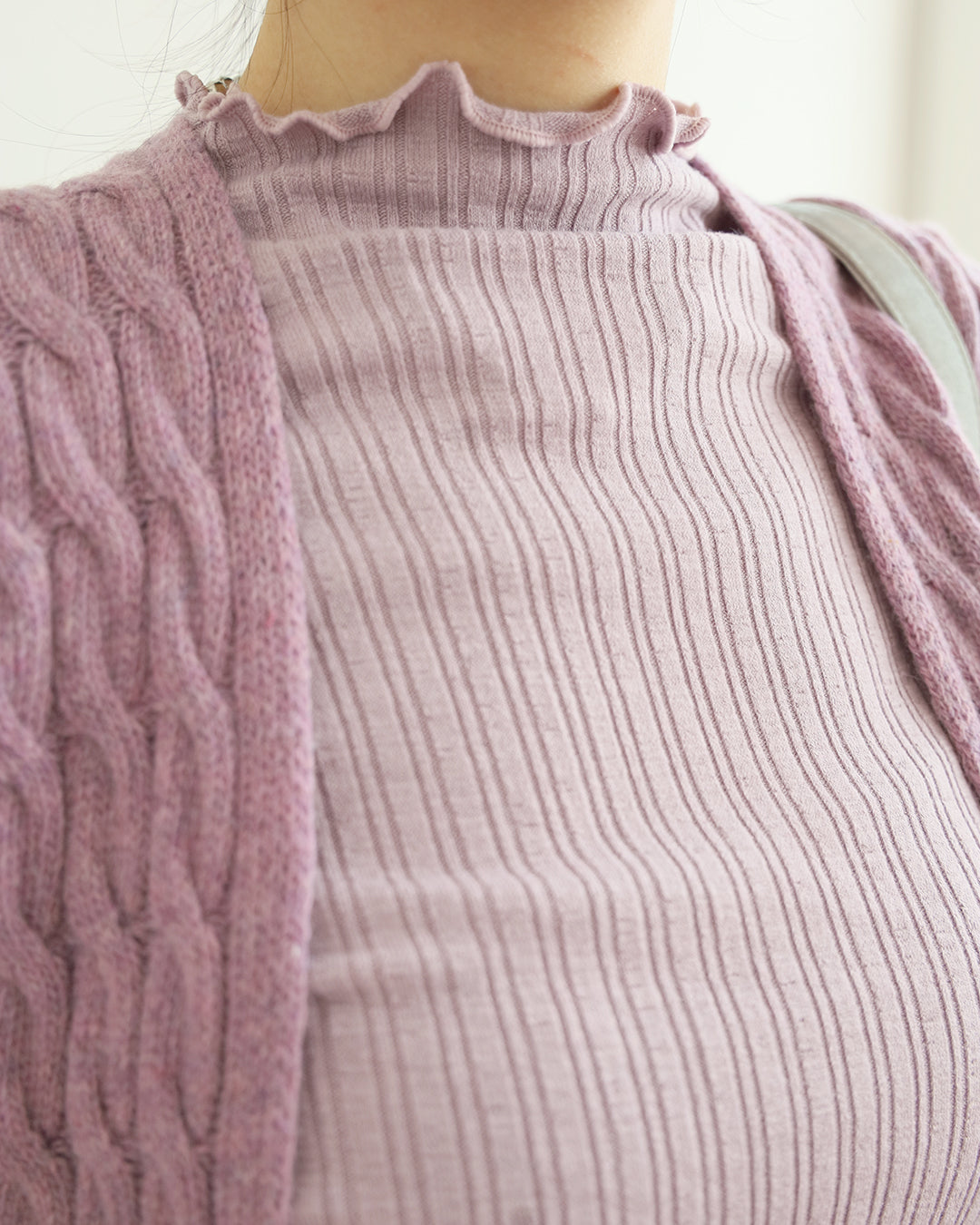 Ruffle Trim Ribbed Top (5 colors)