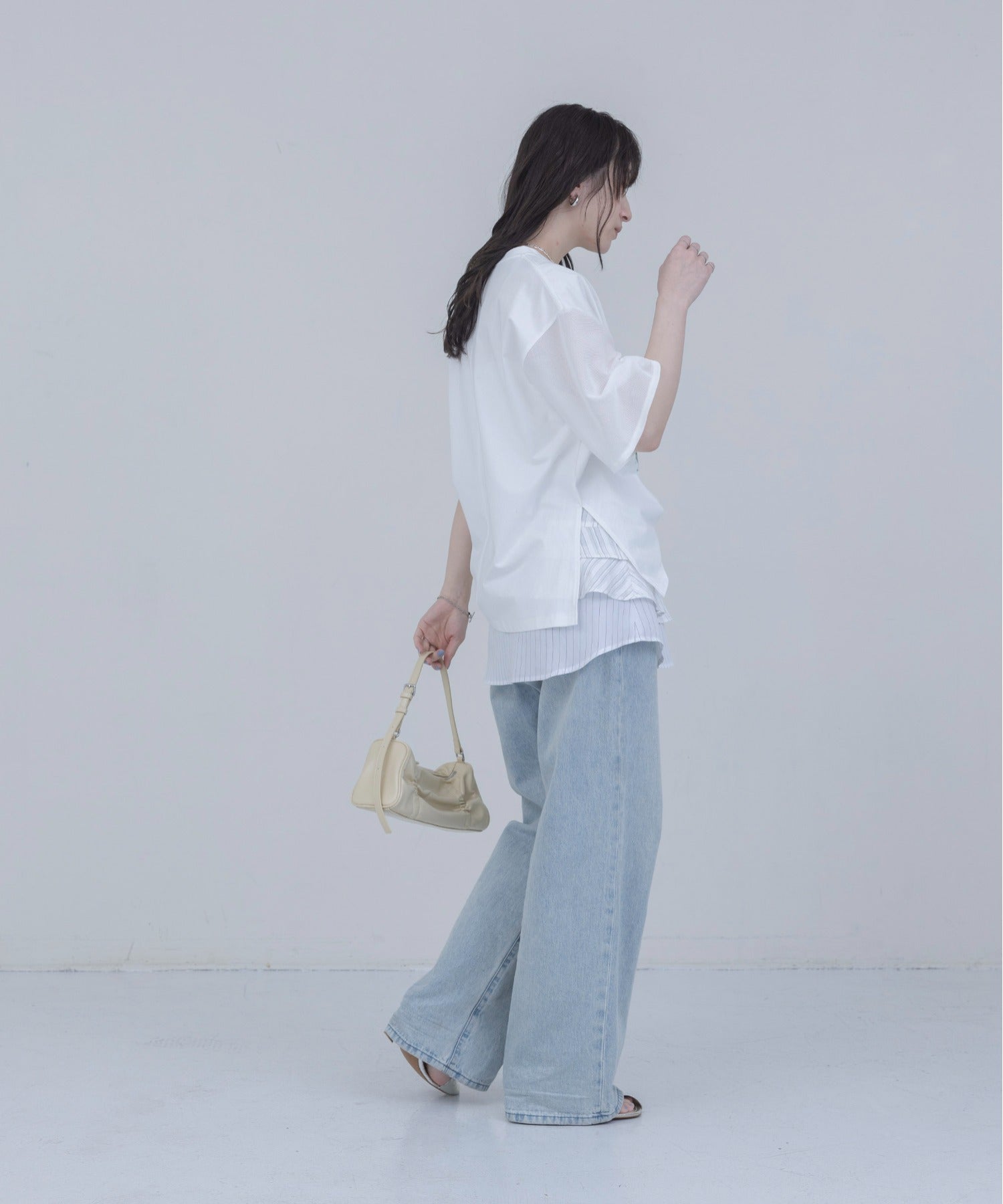 Japan Brand - Photo Colleage Print Mesh Sleeve T-Shirt (2 colors)