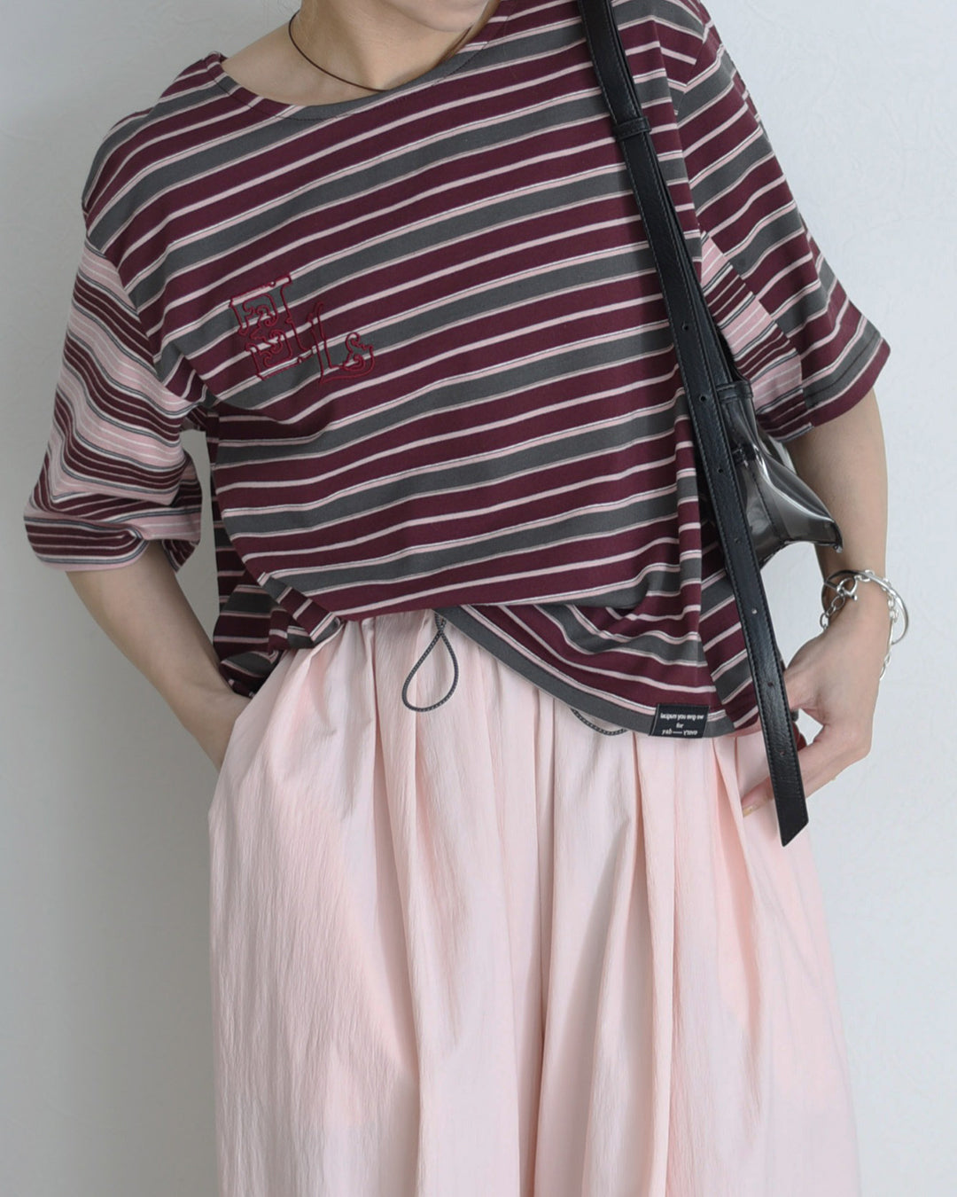 Japan Brand - Border Patchwork Encropped T-Shirt (3 colors)