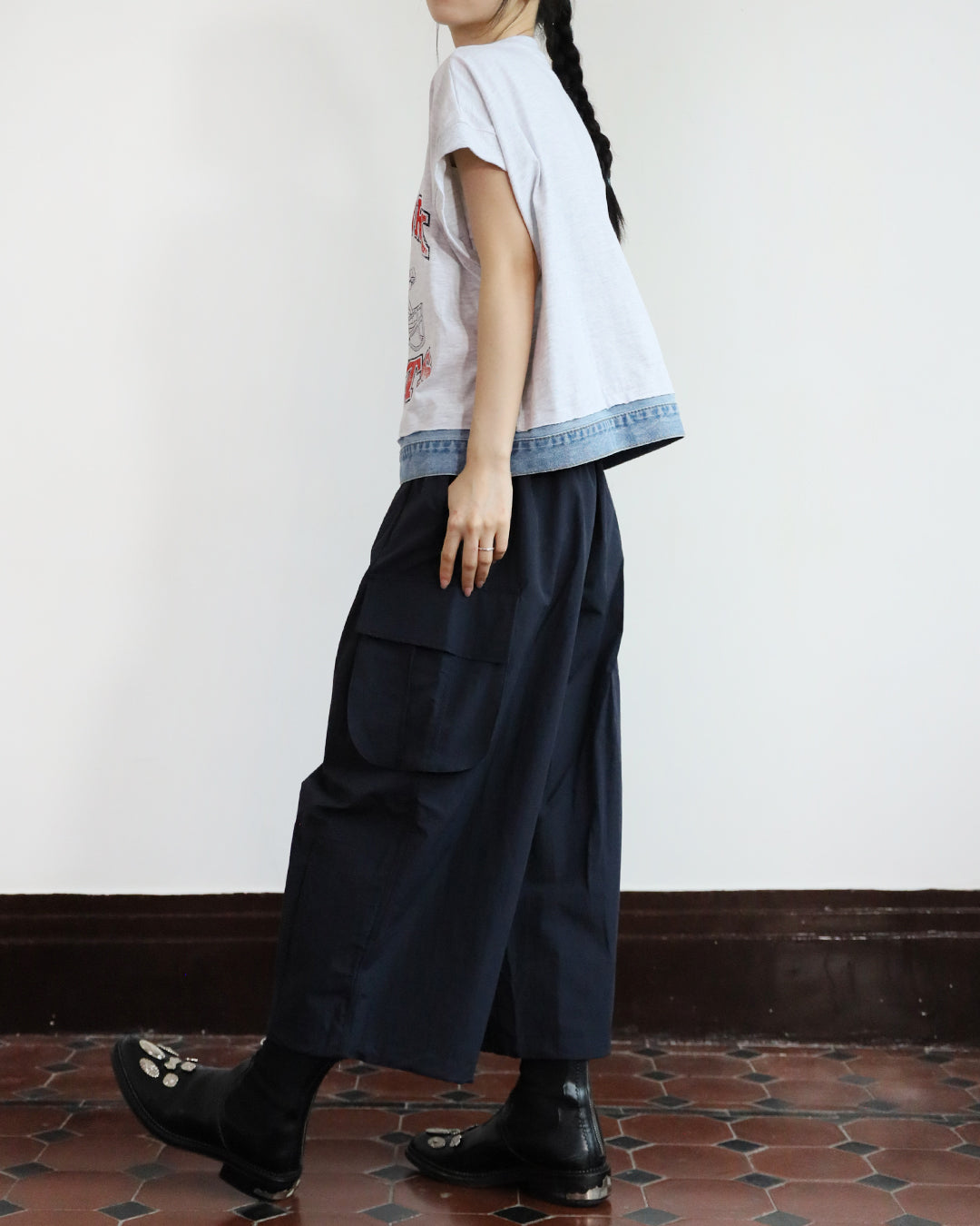 Cropped Cargo Pants  (2 Colors)