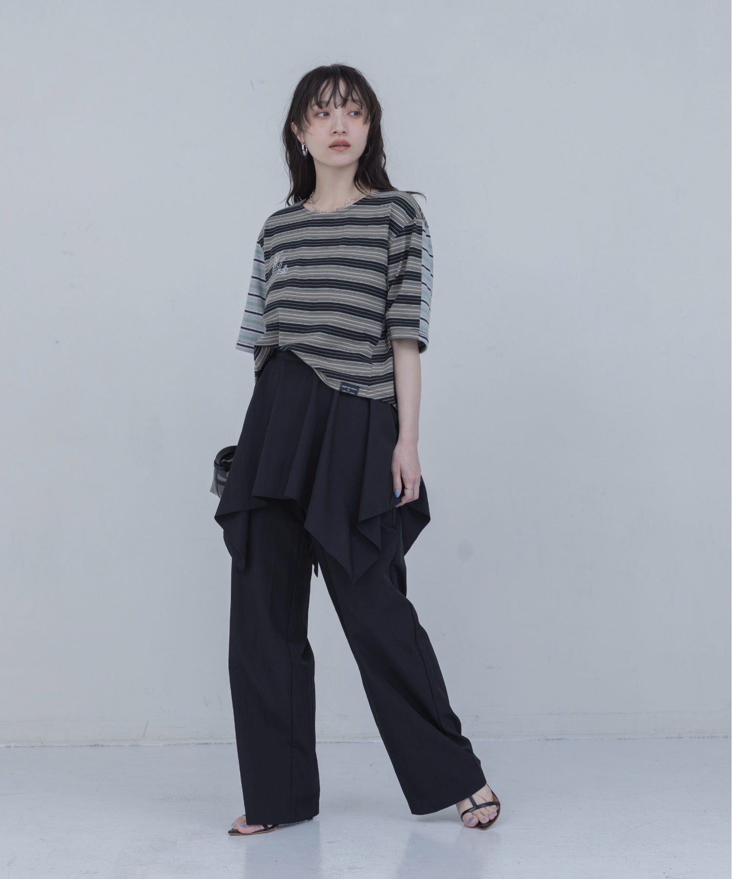 Japan Brand - Border Patchwork Encropped T-Shirt (3 colors)