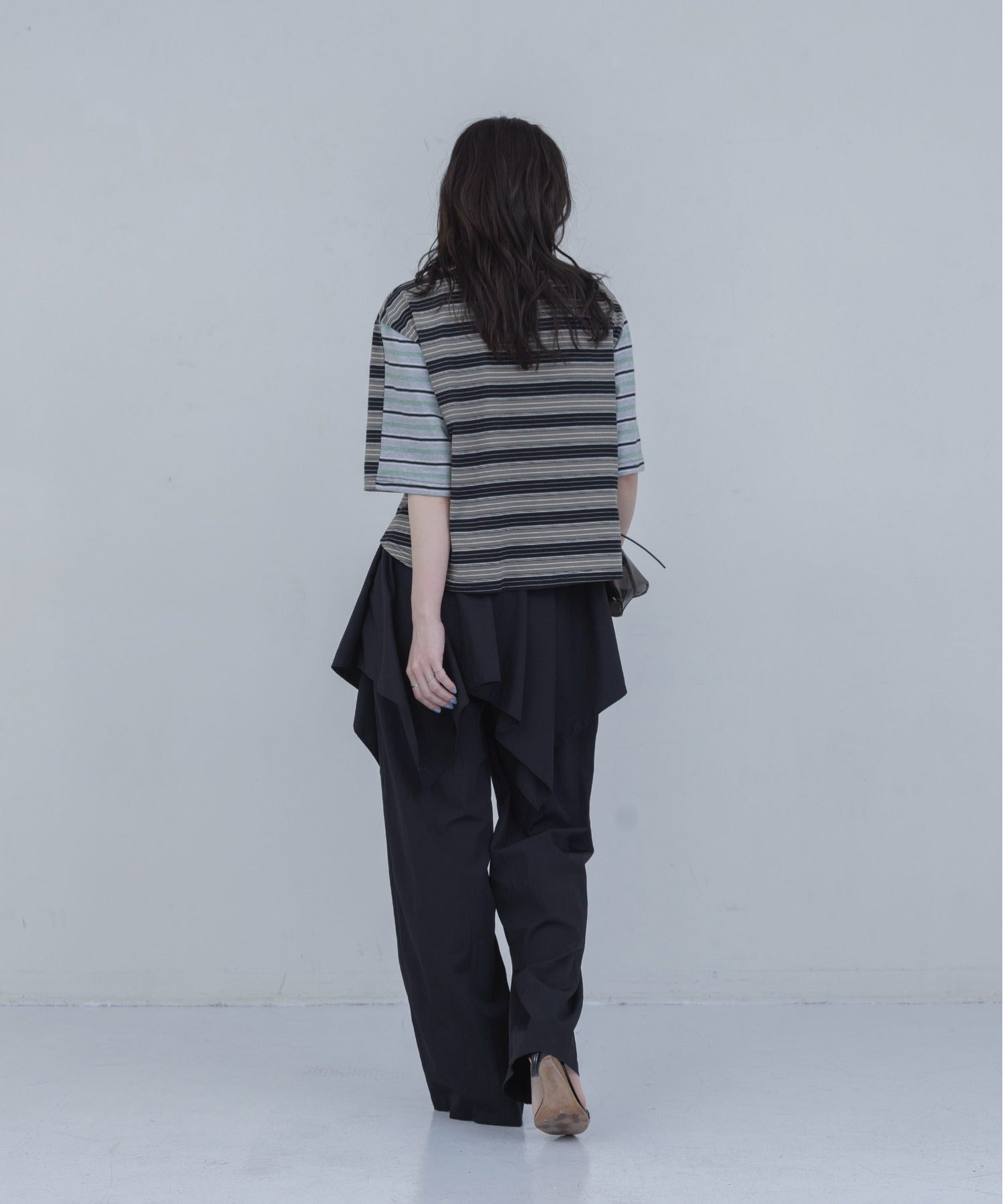 Japan Brand - Border Patchwork Encropped T-Shirt (3 colors)