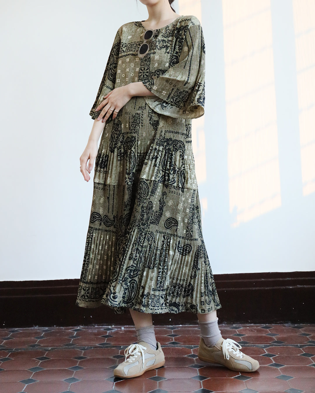 Japan Brand - Paisley Pleated Dress