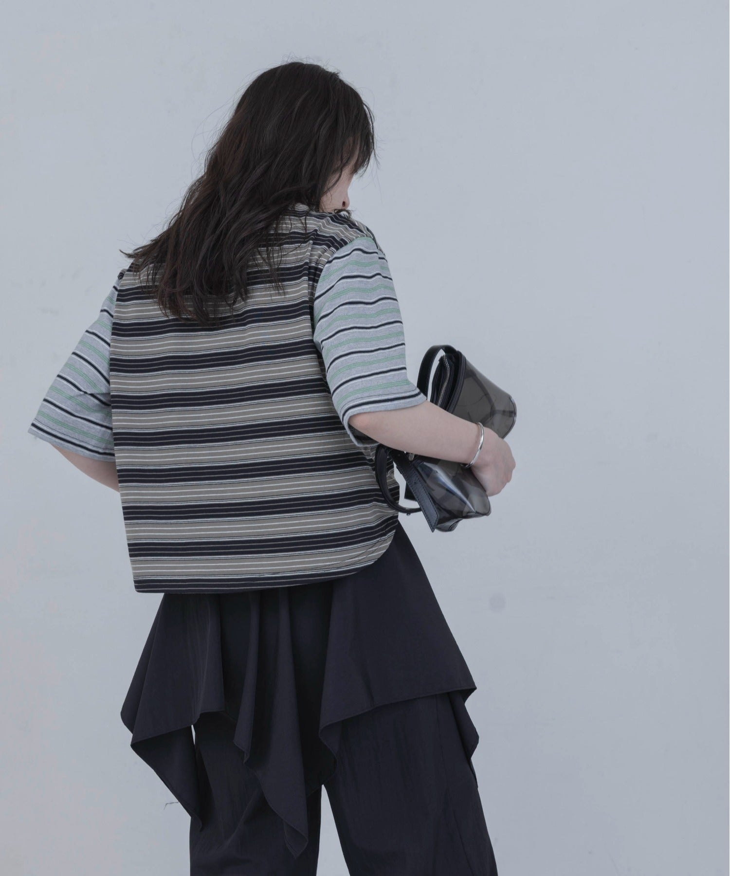 Japan Brand - Border Patchwork Encropped T-Shirt (3 colors)