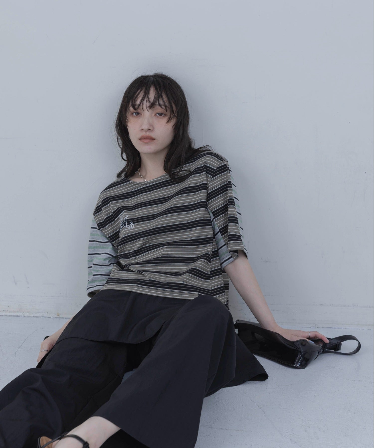 Japan Brand - Border Patchwork Encropped T-Shirt (3 colors)