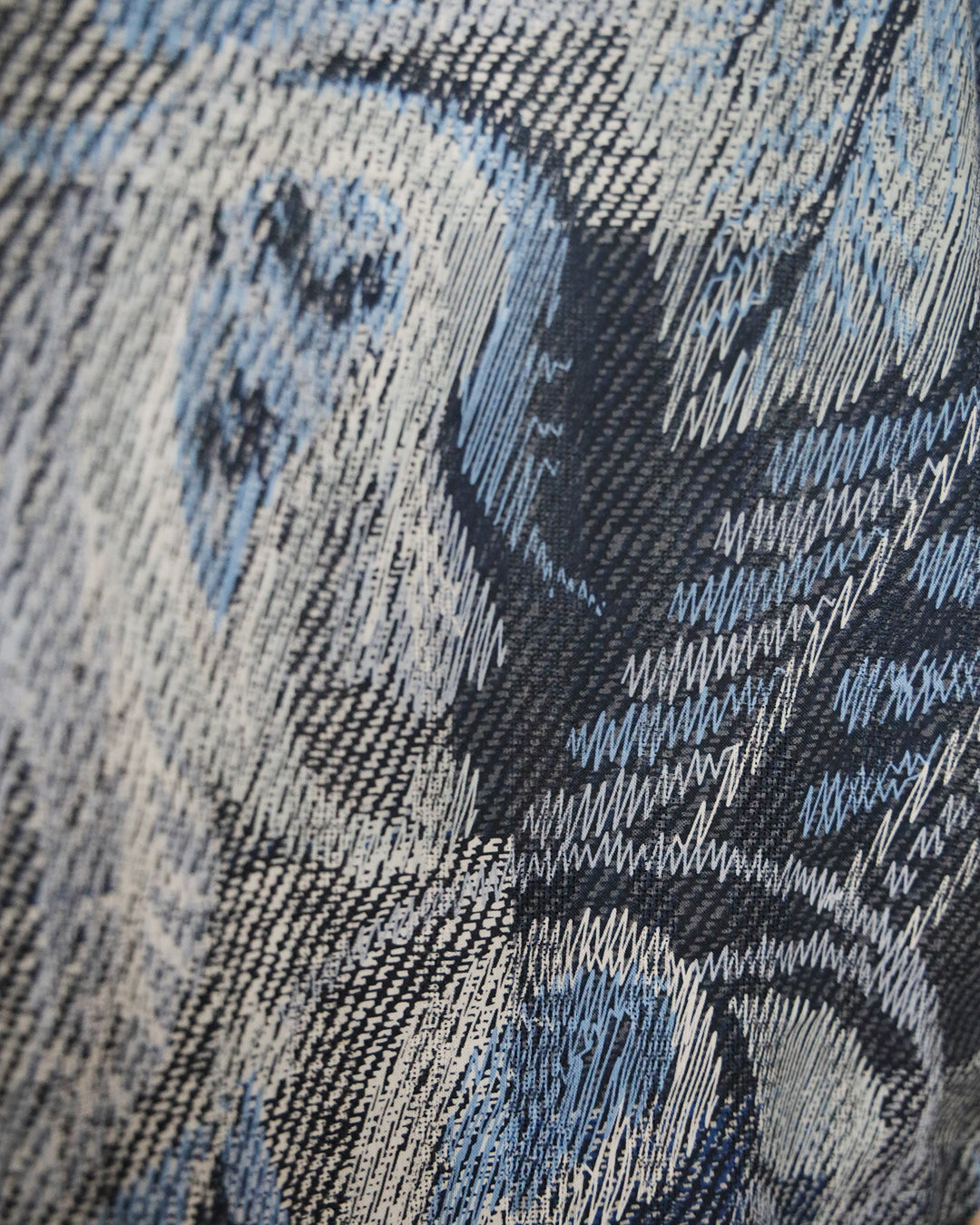 Denim-Look Blue Pattern Vest