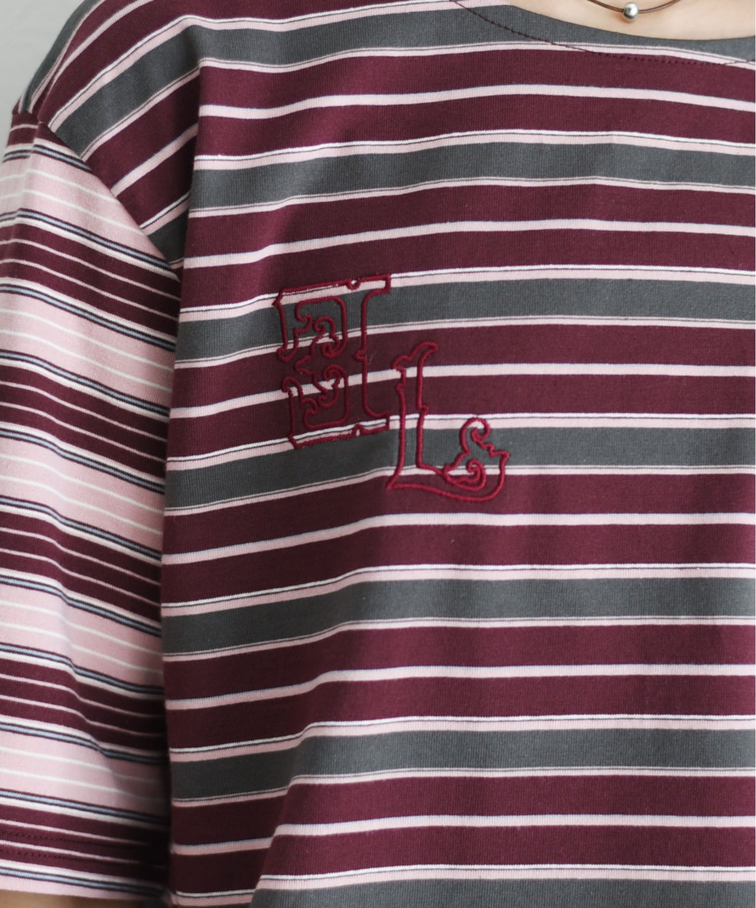 Japan Brand - Border Patchwork Encropped T-Shirt (3 colors)