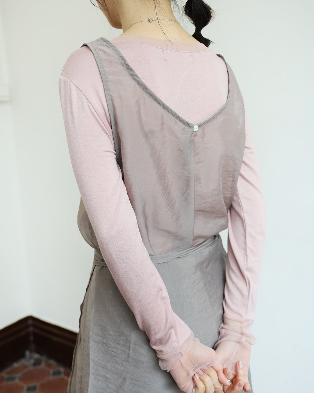 Sheer Vest  + Wrap Skirt (Set) (2 color)