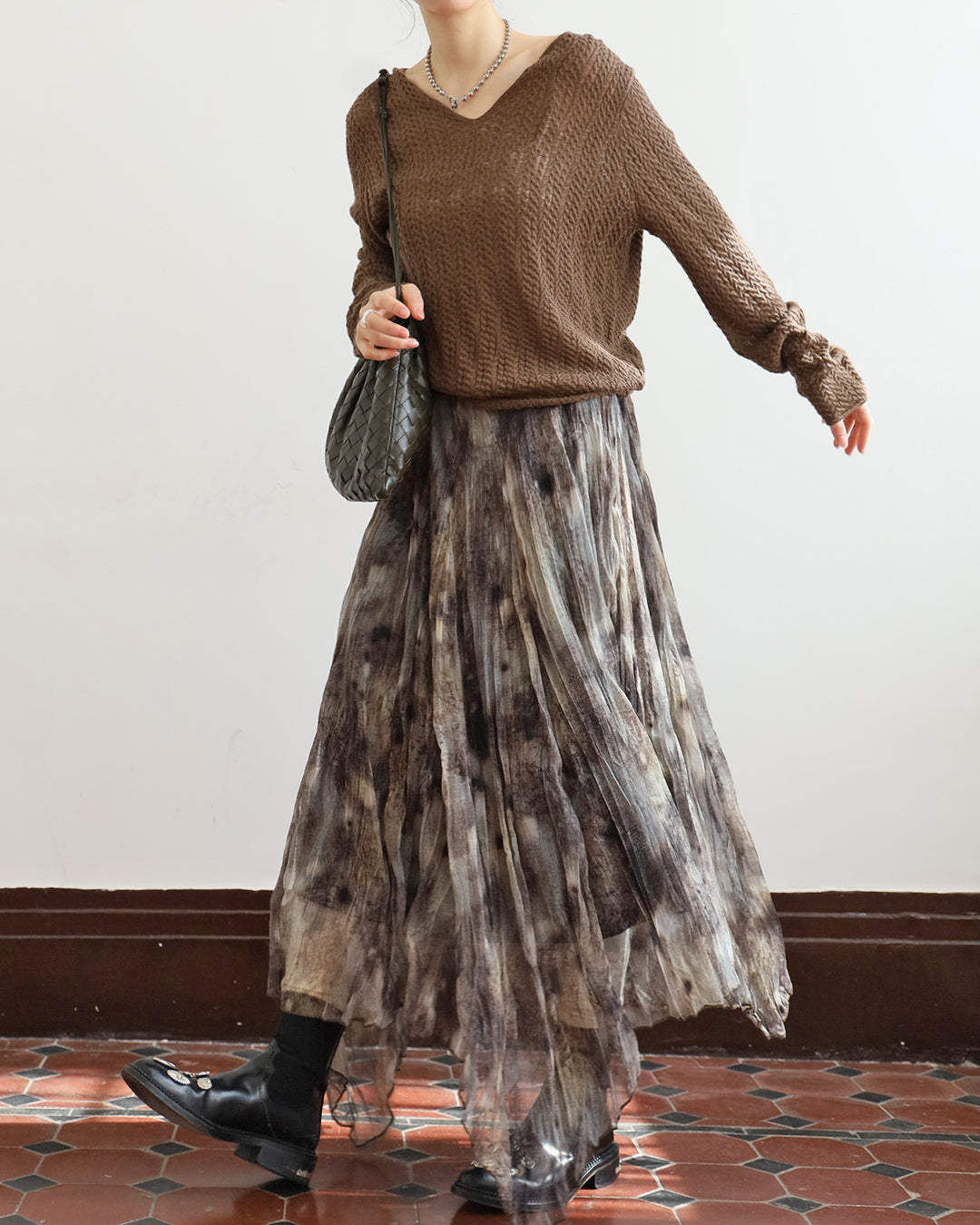 Asymmetric Pattern Skirt