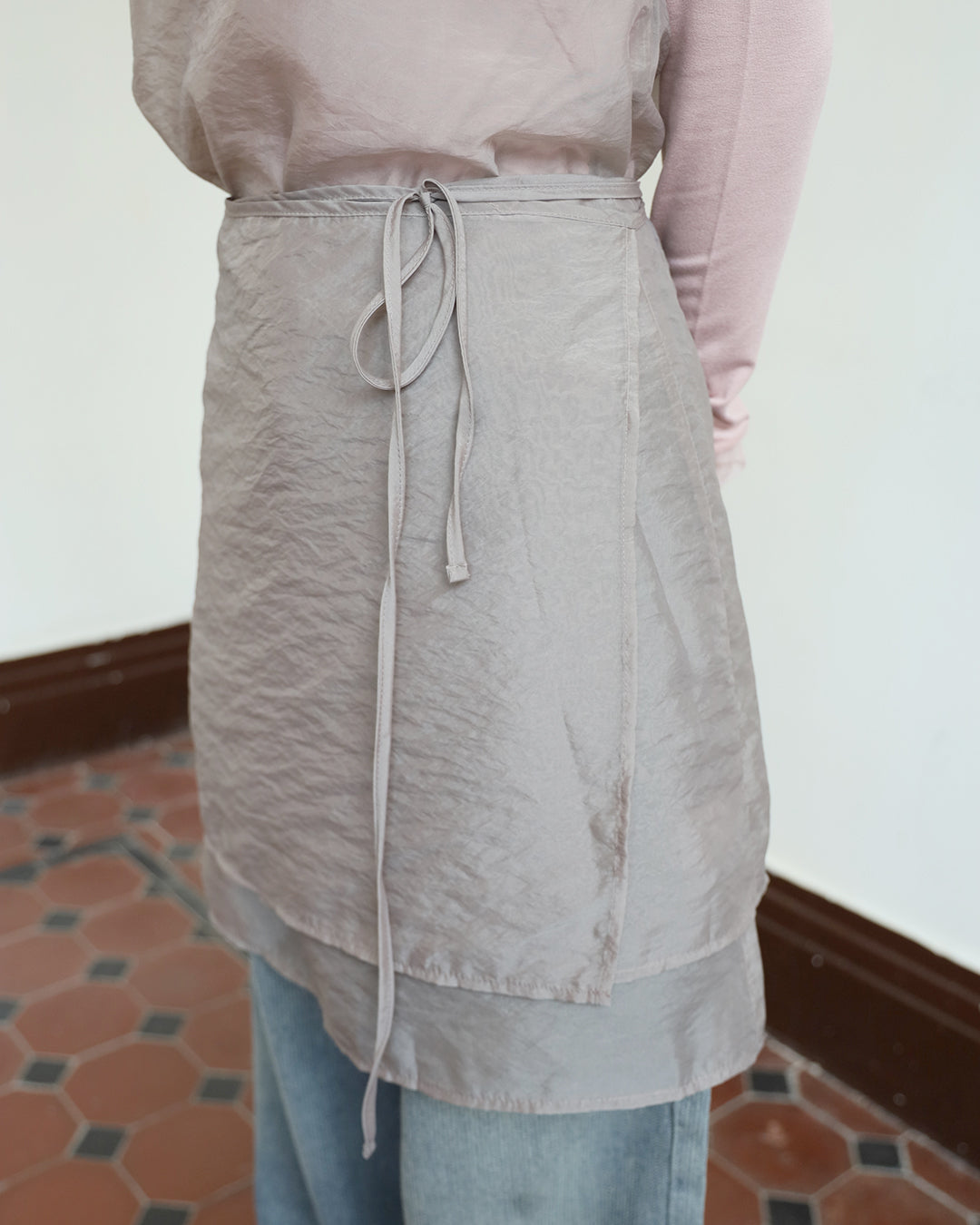Sheer Vest  + Wrap Skirt (Set) (2 color)