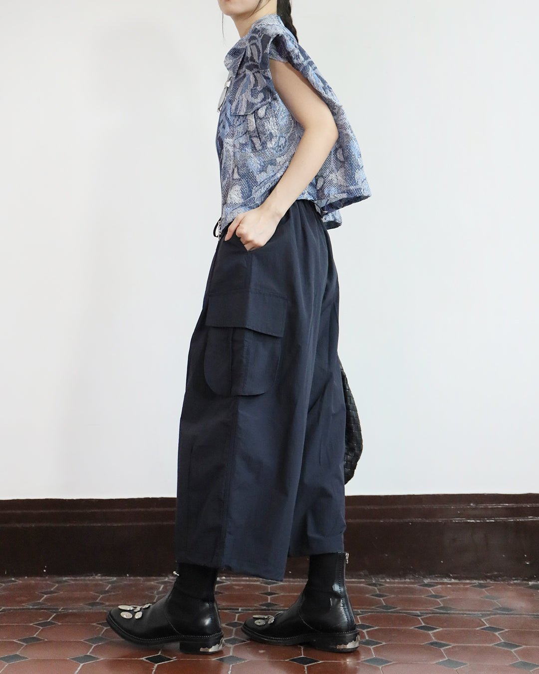 Cropped Cargo Pants  (2 Colors)