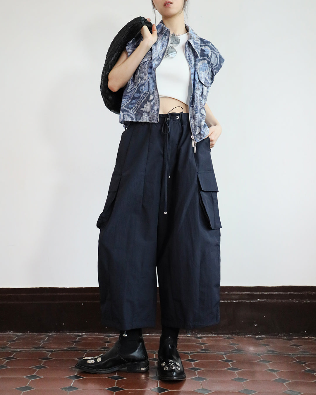 Cropped Cargo Pants  (2 Colors)
