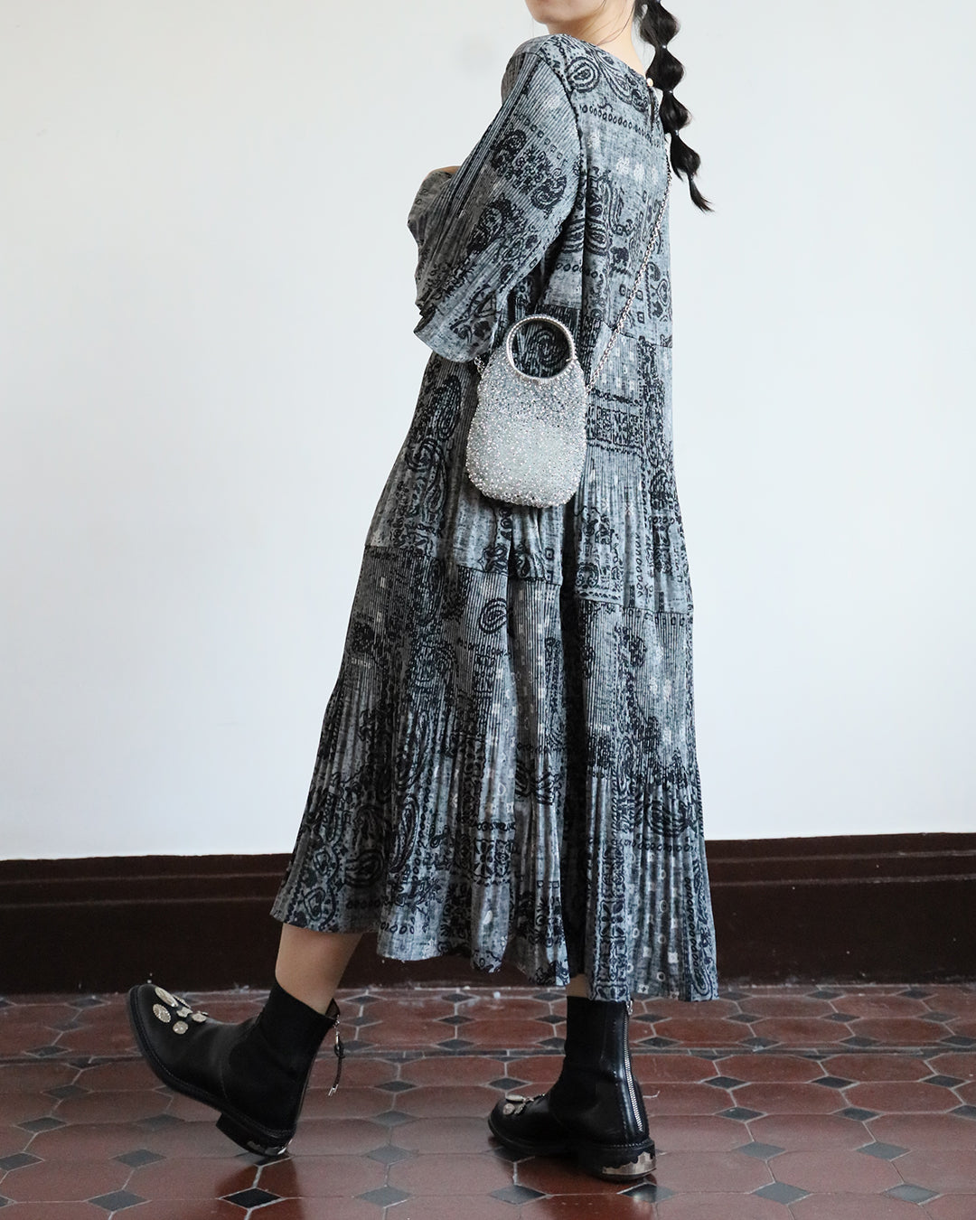 Japan Brand - Paisley Pleated Dress