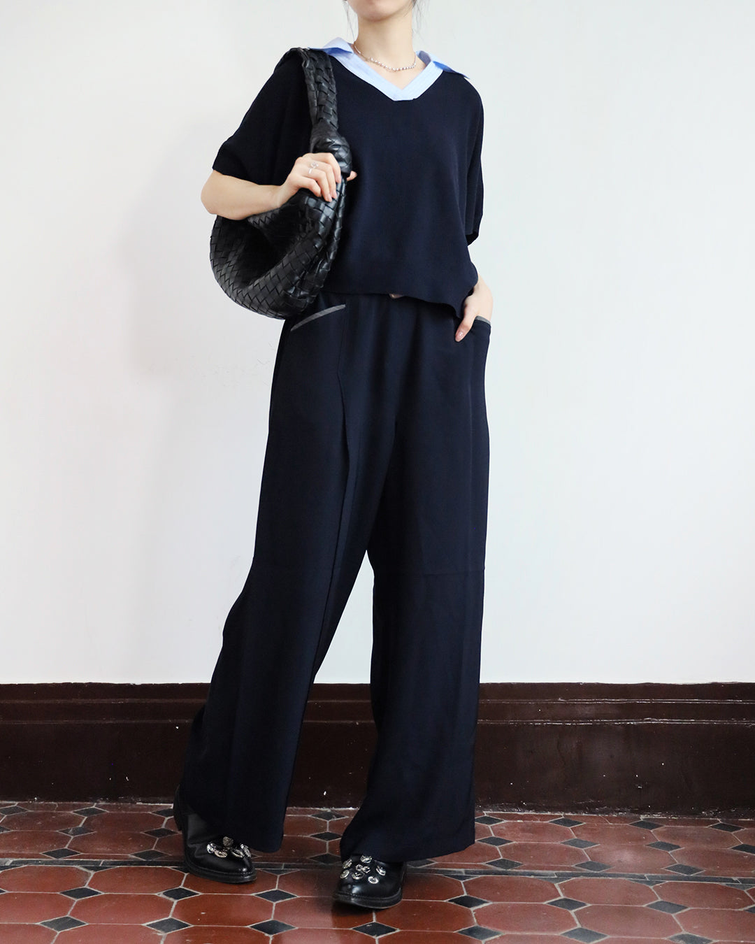Contrast Trim Pleated Pants (3 Colors | Size S - L)