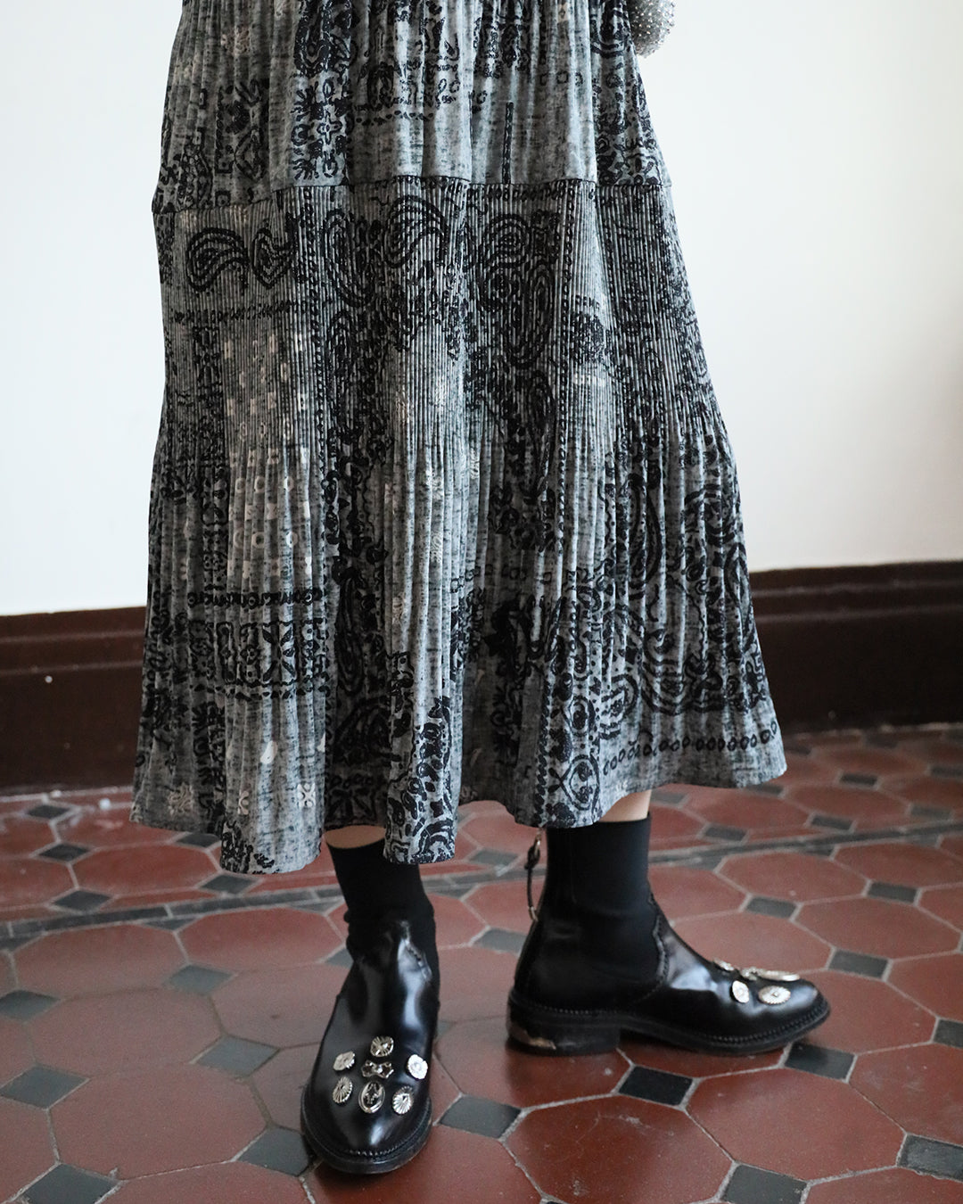 Japan Brand - Paisley Pleated Dress