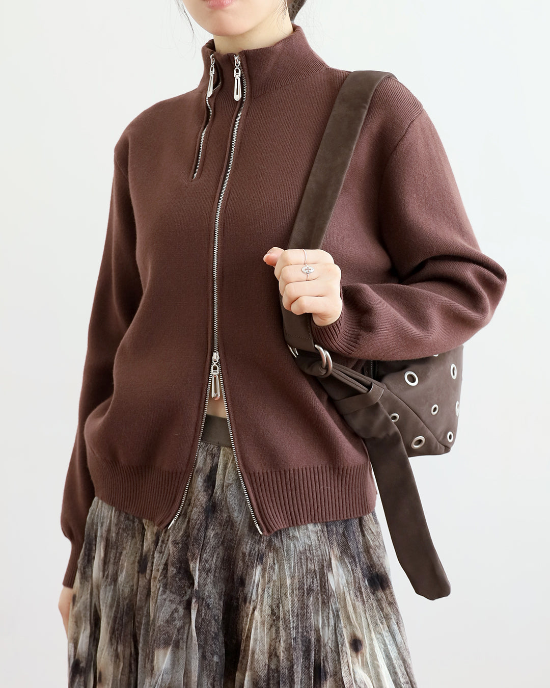 Double Zips Cardigan (2 colors)