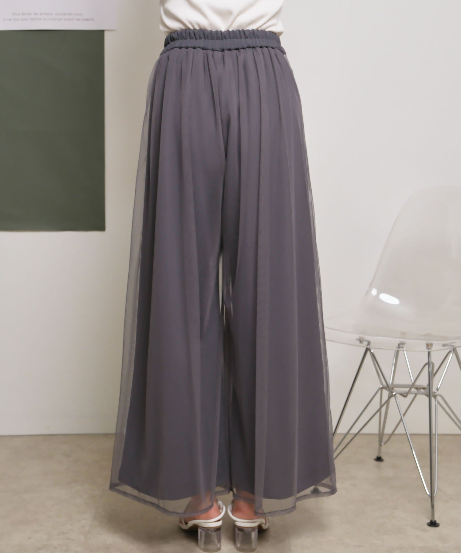 JAPAN BRAND - Lace Trim Mesh Layer Pants (2 Colors)