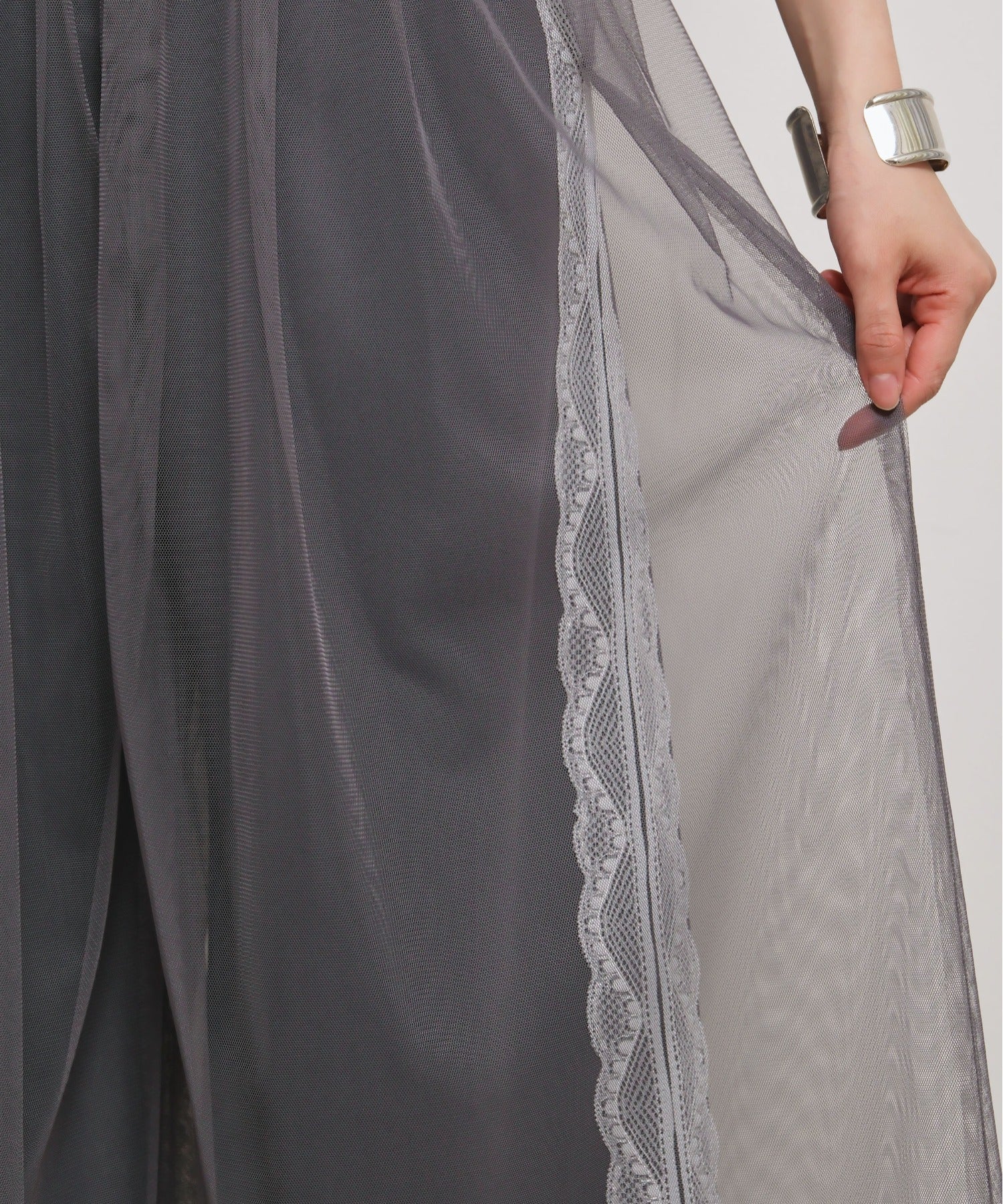 JAPAN BRAND - Lace Trim Mesh Layer Pants (2 Colors)