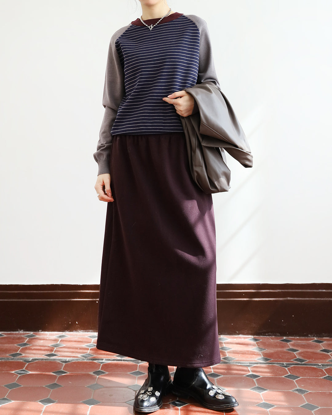 Raglan Sleeve Striped Top