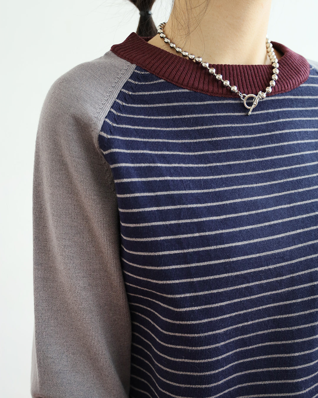 Raglan Sleeve Striped Top