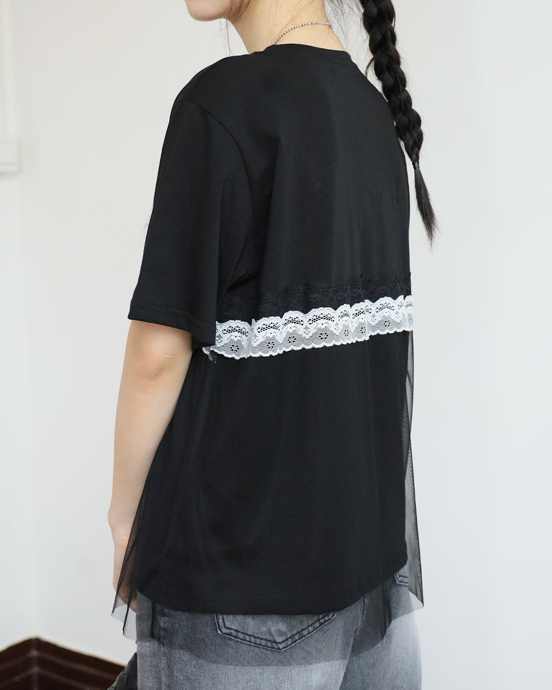 Mesh Layer Print Tee (2 Colors)
