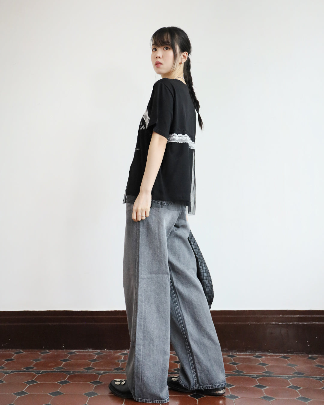 Mesh Layer Print Tee (2 Colors)
