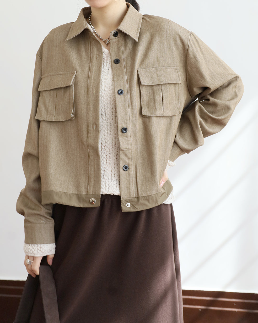 Pleated Back Shirt (2 colors)