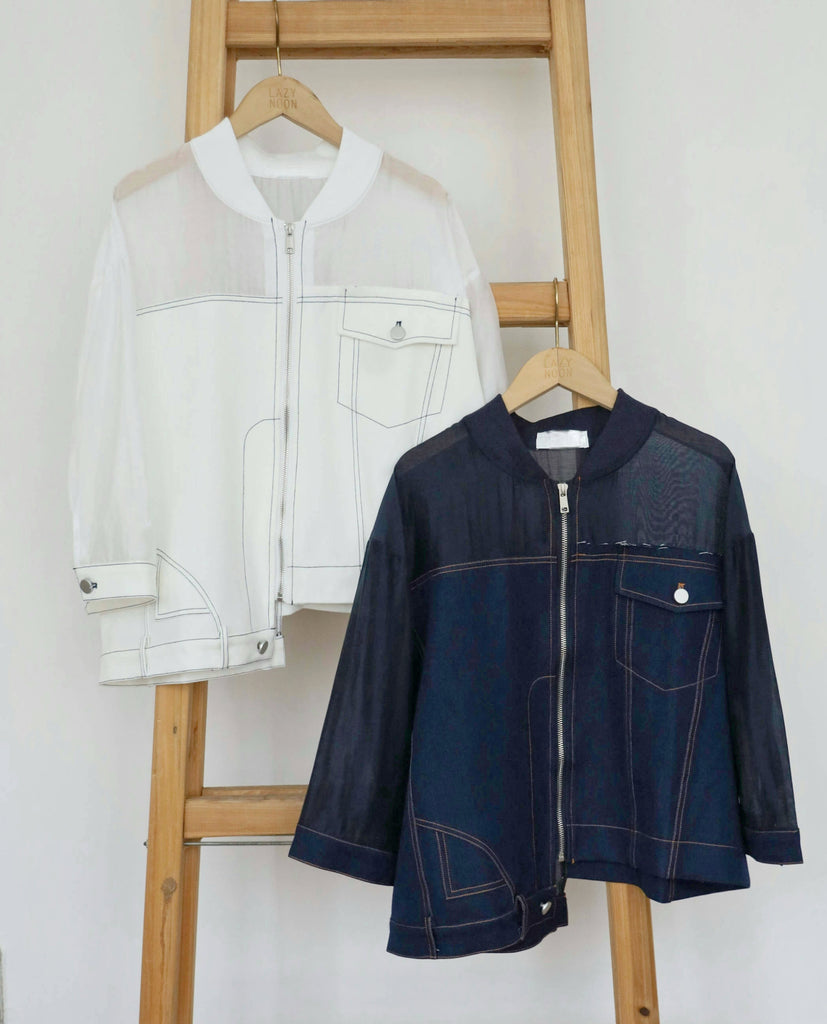 Fabric Mix Asymmetrical Outer (3 Color)