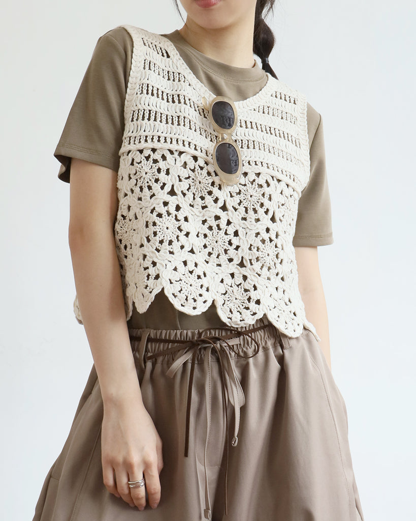 Crochet Cropped Vest