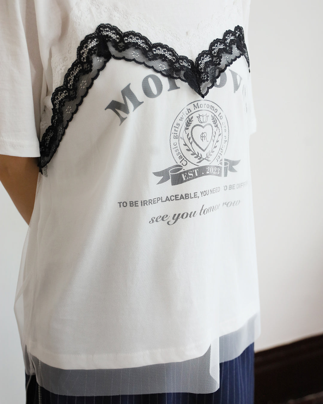 Mesh Layer Print Tee (2 Colors)