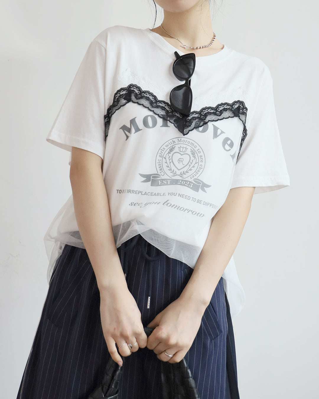 Mesh Layer Print Tee (2 Colors)