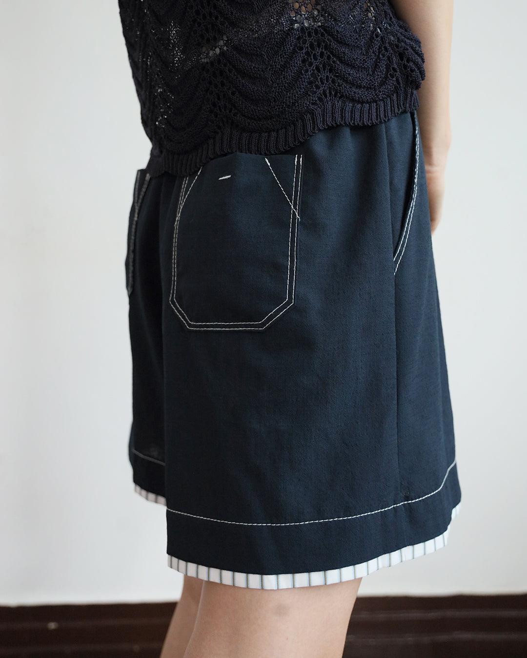 Pinstripe Trimmed Shorts (2 Colors | Size S - L)